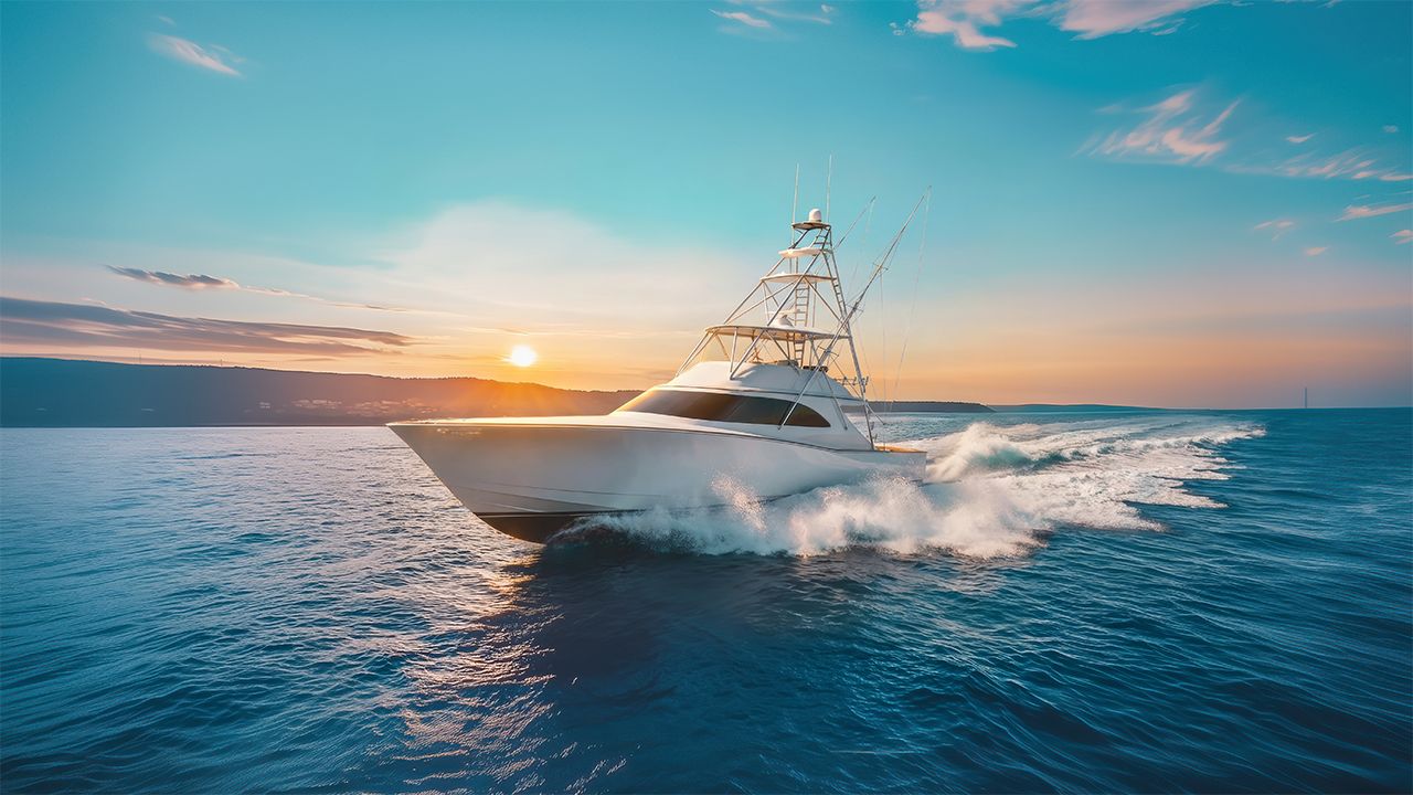 Yacht on water