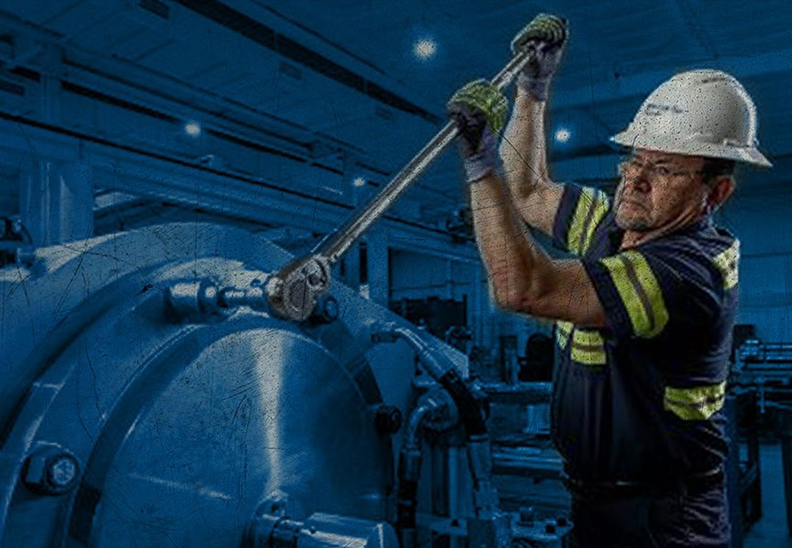 Action shot of a worker on the job site