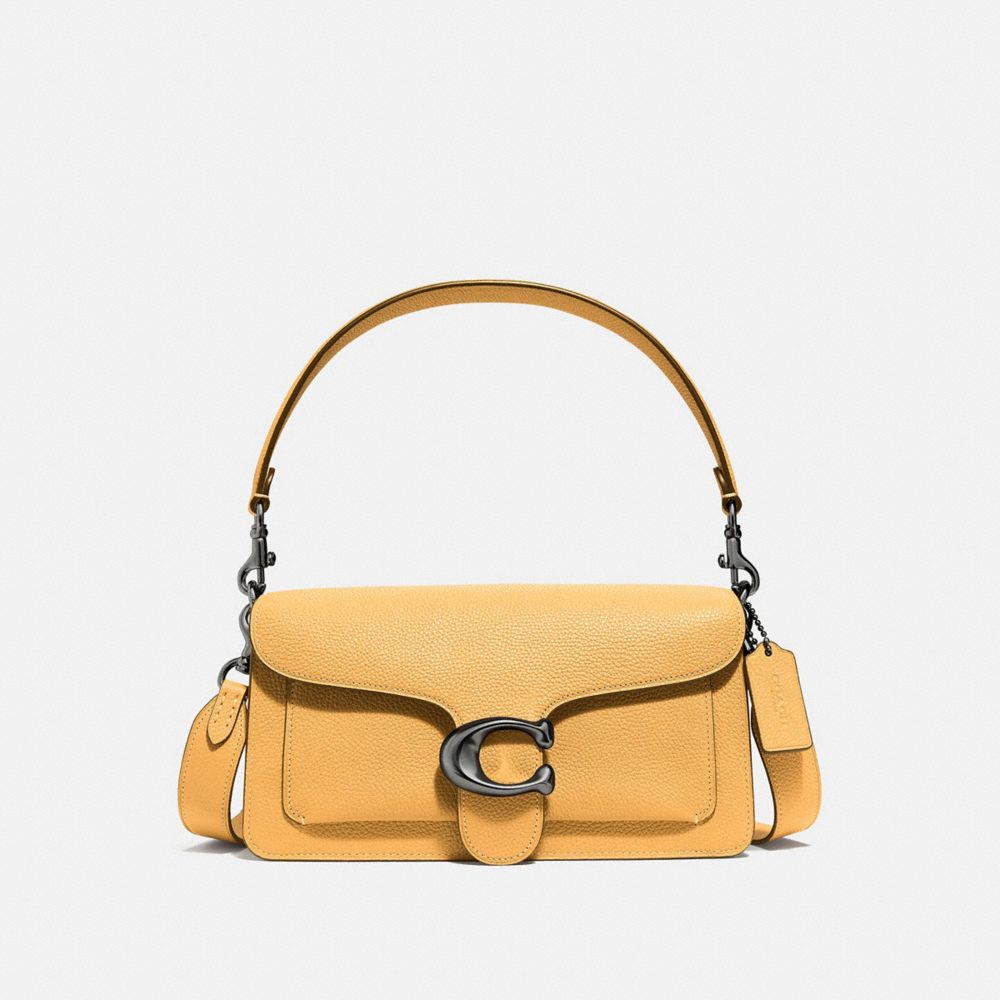 coach purse yellow leather