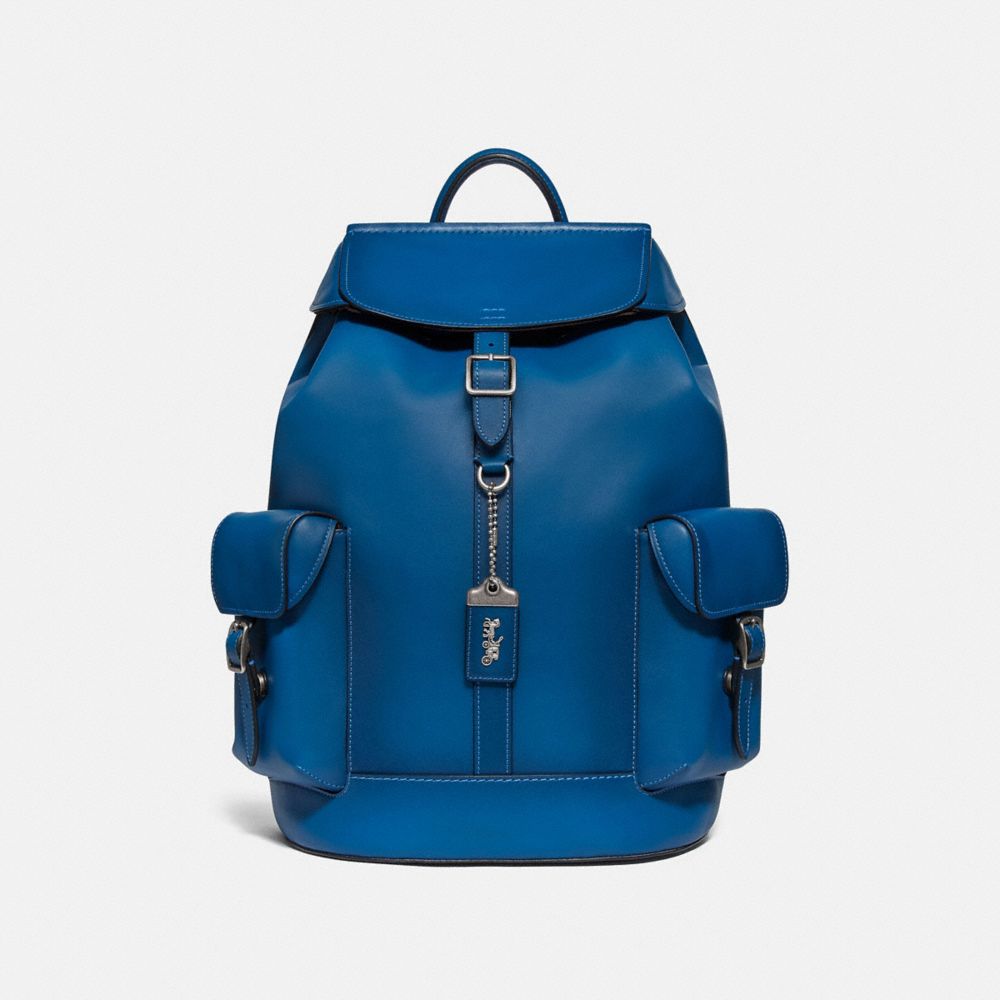 coach blue backpack