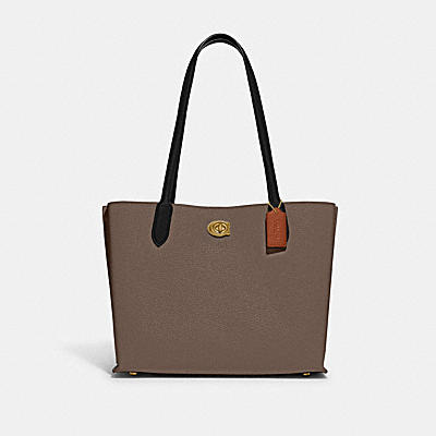 WILLOW TOTE IN COLORBLOCK WITH SIGNATURE CANVAS INTERIOR