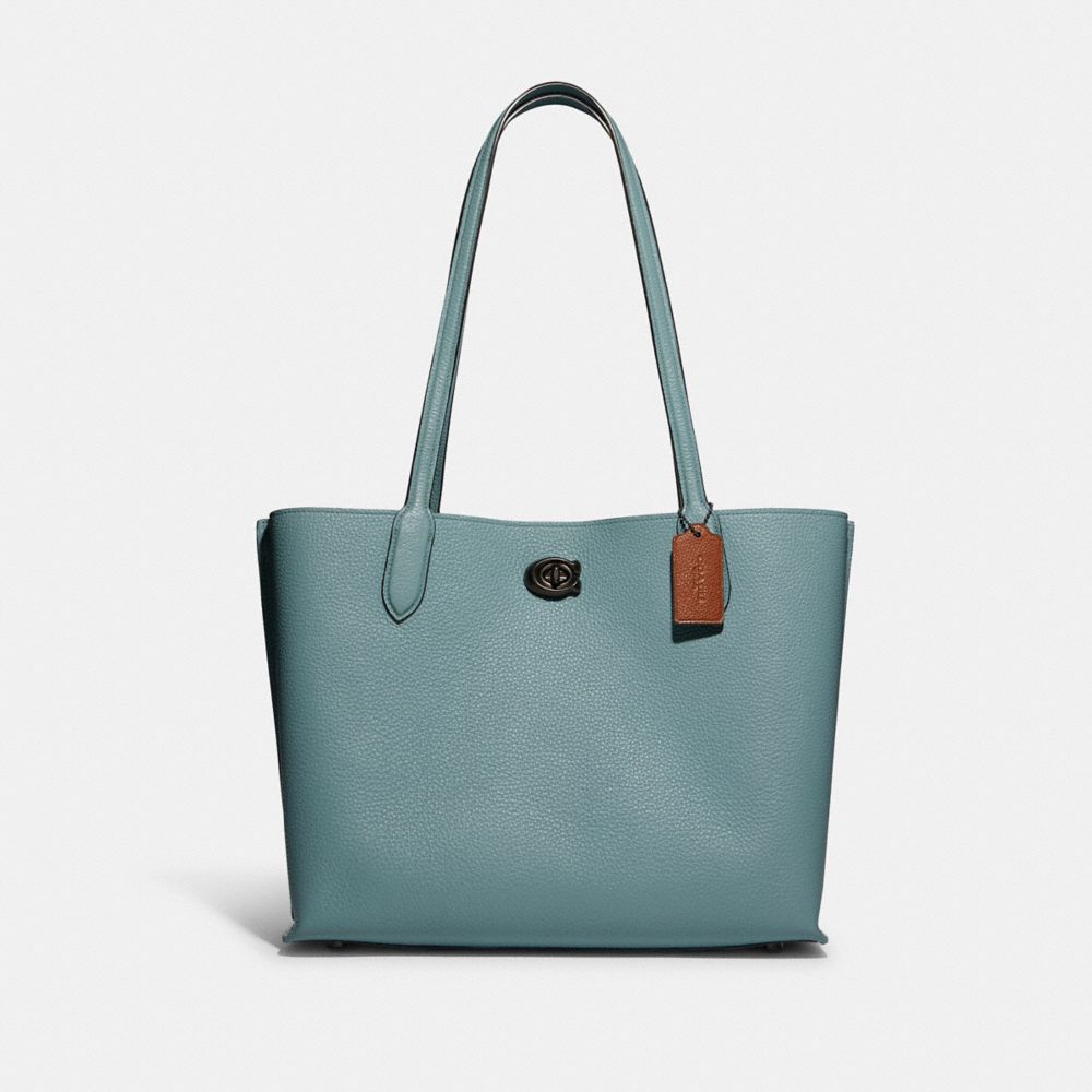 WILLOW TOTE IN COLORBLOCK WITH SIGNATURE CANVAS INTERIOR