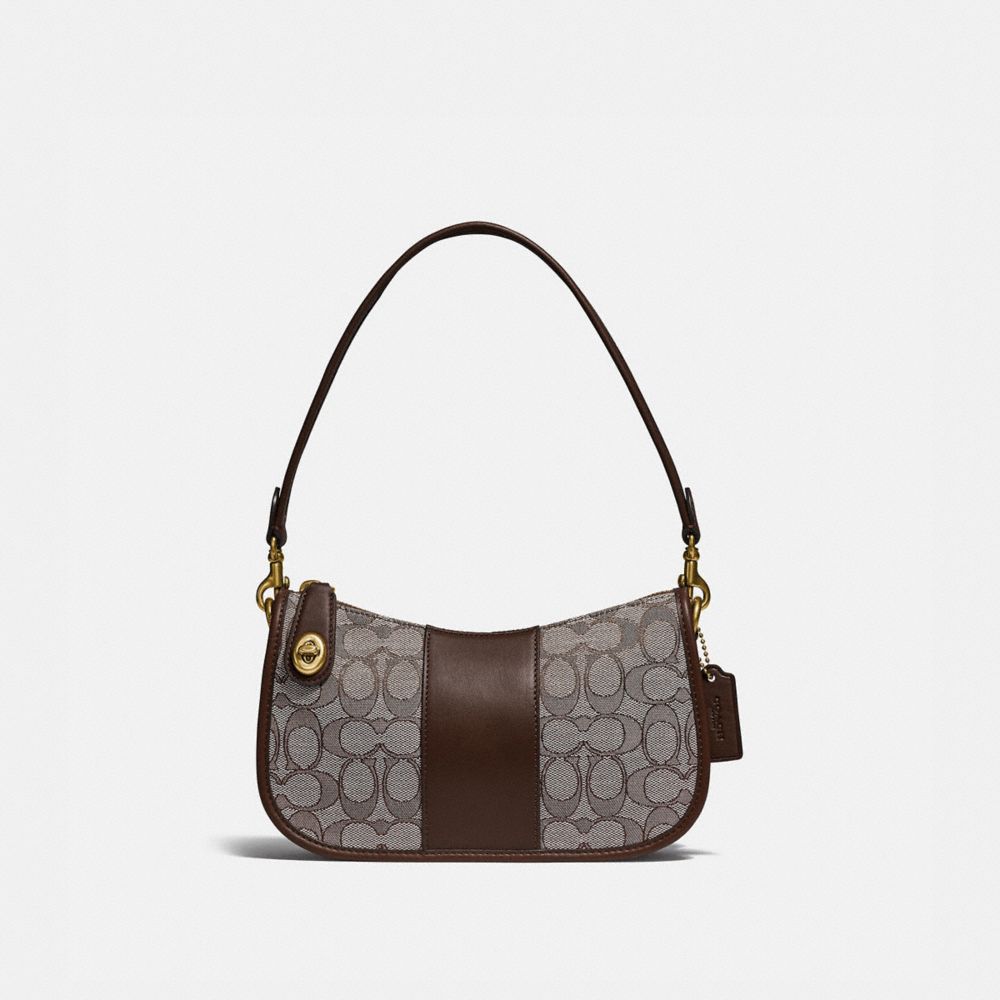 SWINGER BAG IN SIGNATURE JACQUARD