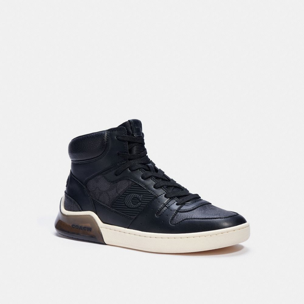 coach black high top sneakers