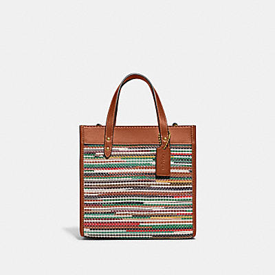 FIELD TOTE 22 IN UPWOVEN LEATHER