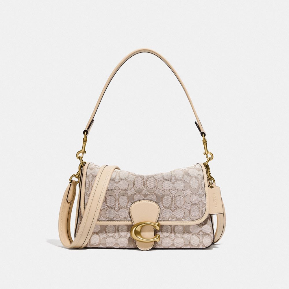SOFT TABBY SHOULDER BAG IN SIGNATURE JACQUARD