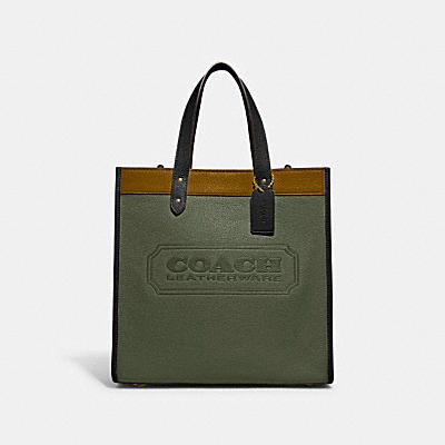 FIELD TOTE IN COLORBLOCK WITH COACH BADGE