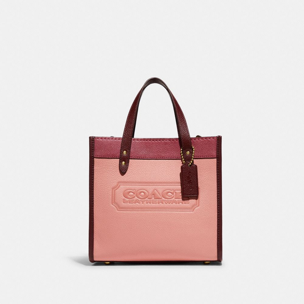 FIELD TOTE 22 IN COLORBLOCK WITH COACH BADGE