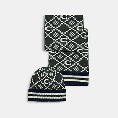 JACQUARD HAT AND SCARF SET