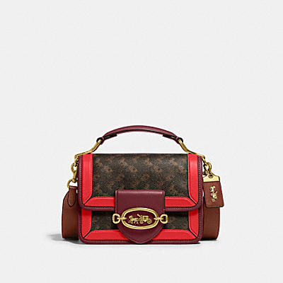 HERO SHOULDER BAG WITH HORSE AND CARRIAGE PRINT