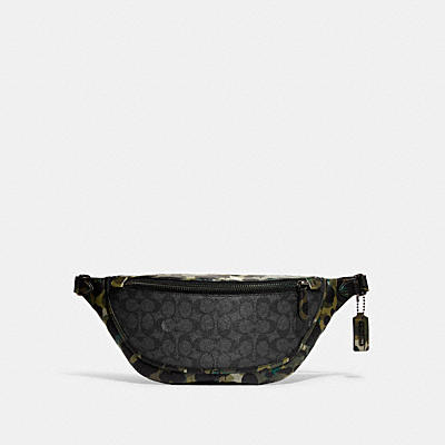 LEAGUE BELT BAG IN SIGNATURE CANVAS WITH CAMO PRINT