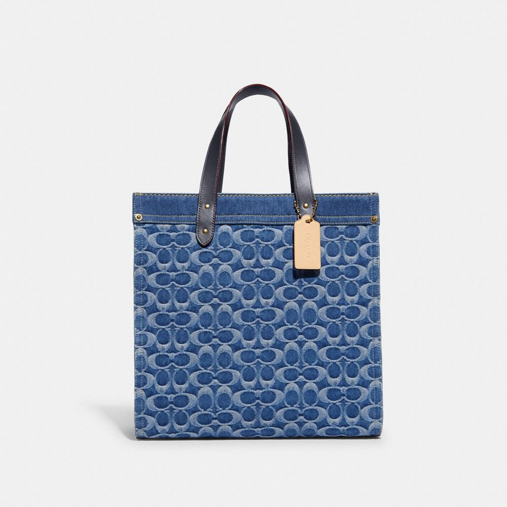FIELD TOTE IN SIGNATURE DENIM