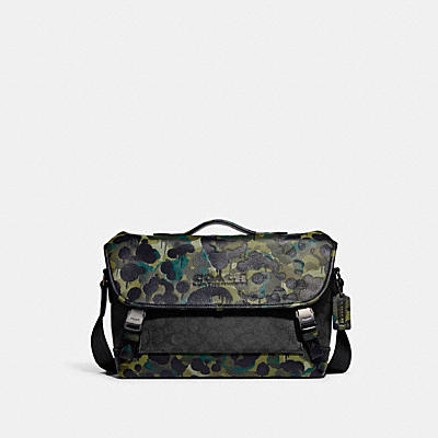 LEAGUE BIKE BAG IN SIGNATURE CANVAS WITH CAMO PRINT