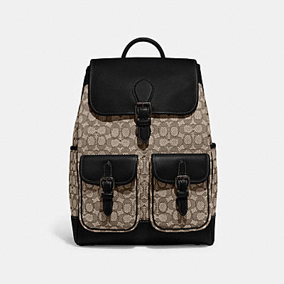 FRANKIE BACKPACK IN SIGNATURE TEXTILE JACQUARD