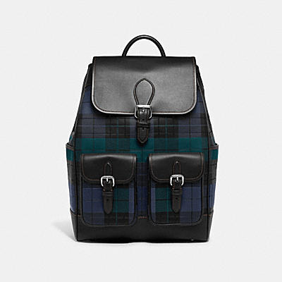 FRANKIE BACKPACK WITH PLAID PRINT