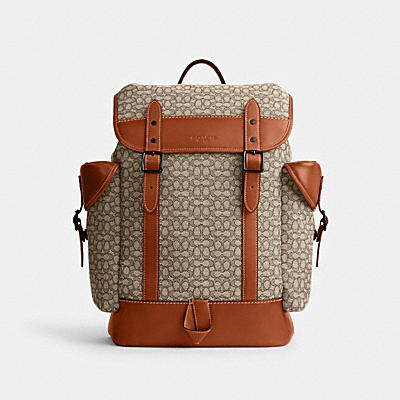 HITCH BACKPACK IN MICRO SIGNATURE JACQUARD