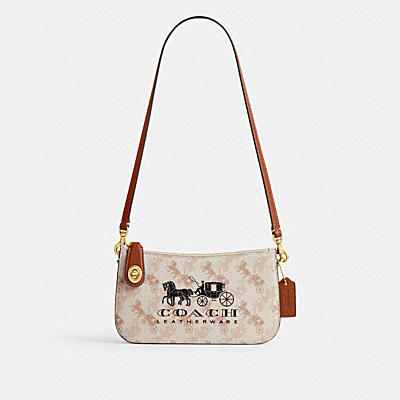 PENN SHOULDER BAG WITH HORSE AND CARRIAGE PRINT