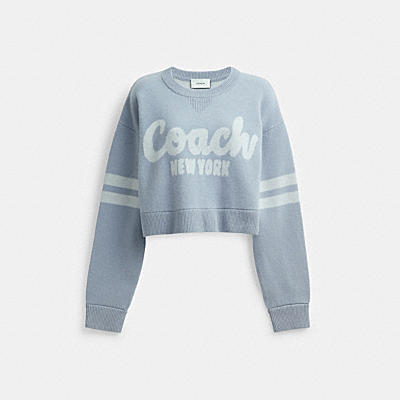 CROPPED COACH SWEATER