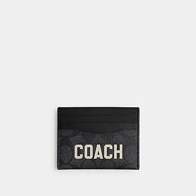 CARD CASE IN SIGNATURE CANVAS WITH COACH GRAPHIC