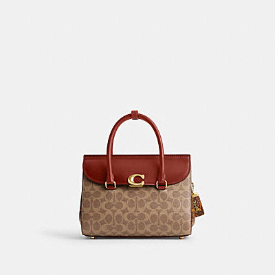 BROOME CARRYALL IN SIGNATURE CANVAS WITH SNAKESKIN DETAIL