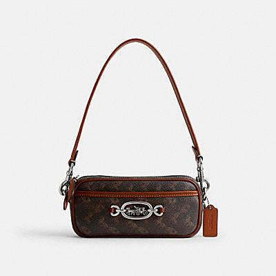 AVERY SHOULDER BAG WITH HORSE AND CARRIAGE PRINT