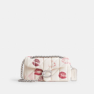 BUY NOW TABBY SHOULDER BAG 20 WITH QUILTING AND LIP PRINT