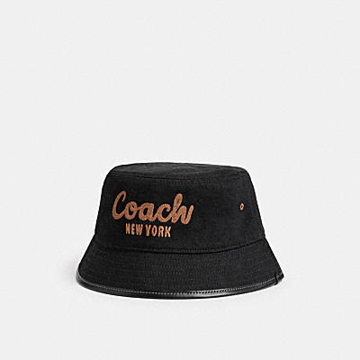 COACH 1941 刺繡丹寧漁夫帽