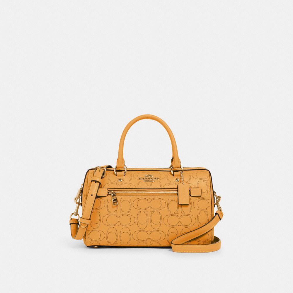 ROWAN SATCHEL IN SIGNATURE LEATHER - IM/HONEY - COACH 1006