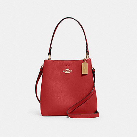 COACH Small Town Bucket Bag - GOLD/1941 RED/OXBLOOD - 1011