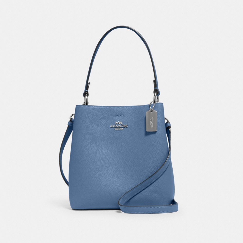 COACH 1011 Small Town Bucket Bag SILVER/STONE BLUE