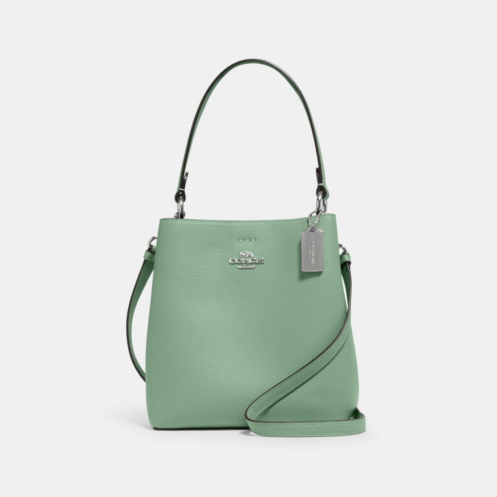 COACH 1011 SMALL TOWN BUCKET BAG SV/WASHED GREEN/AMAZON GREEN