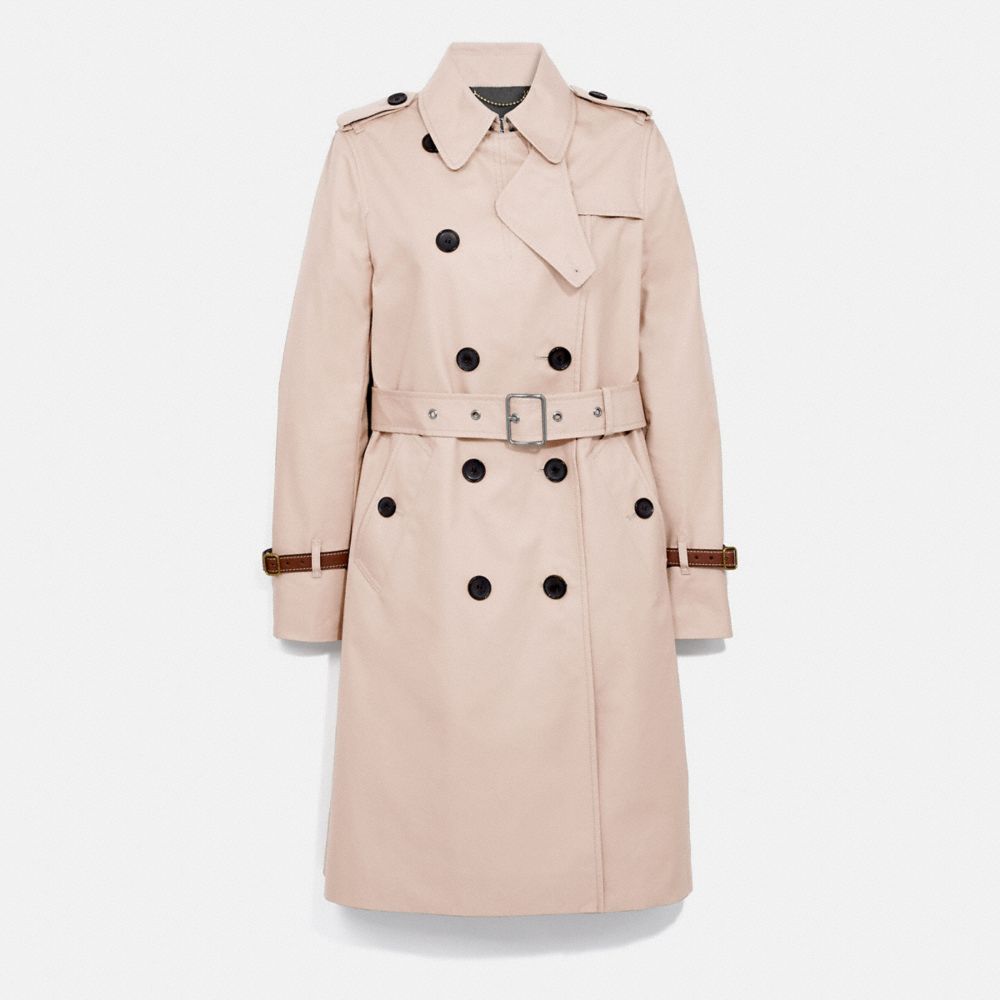 COACH 1050 Trench Coat ALMOND PEACH