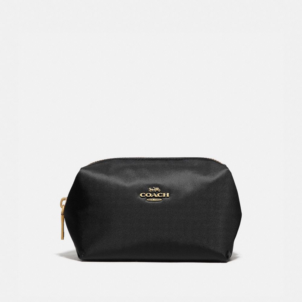 COACH SMALL BOXY COSMETIC CASE - BRASS/BLACK - 1079