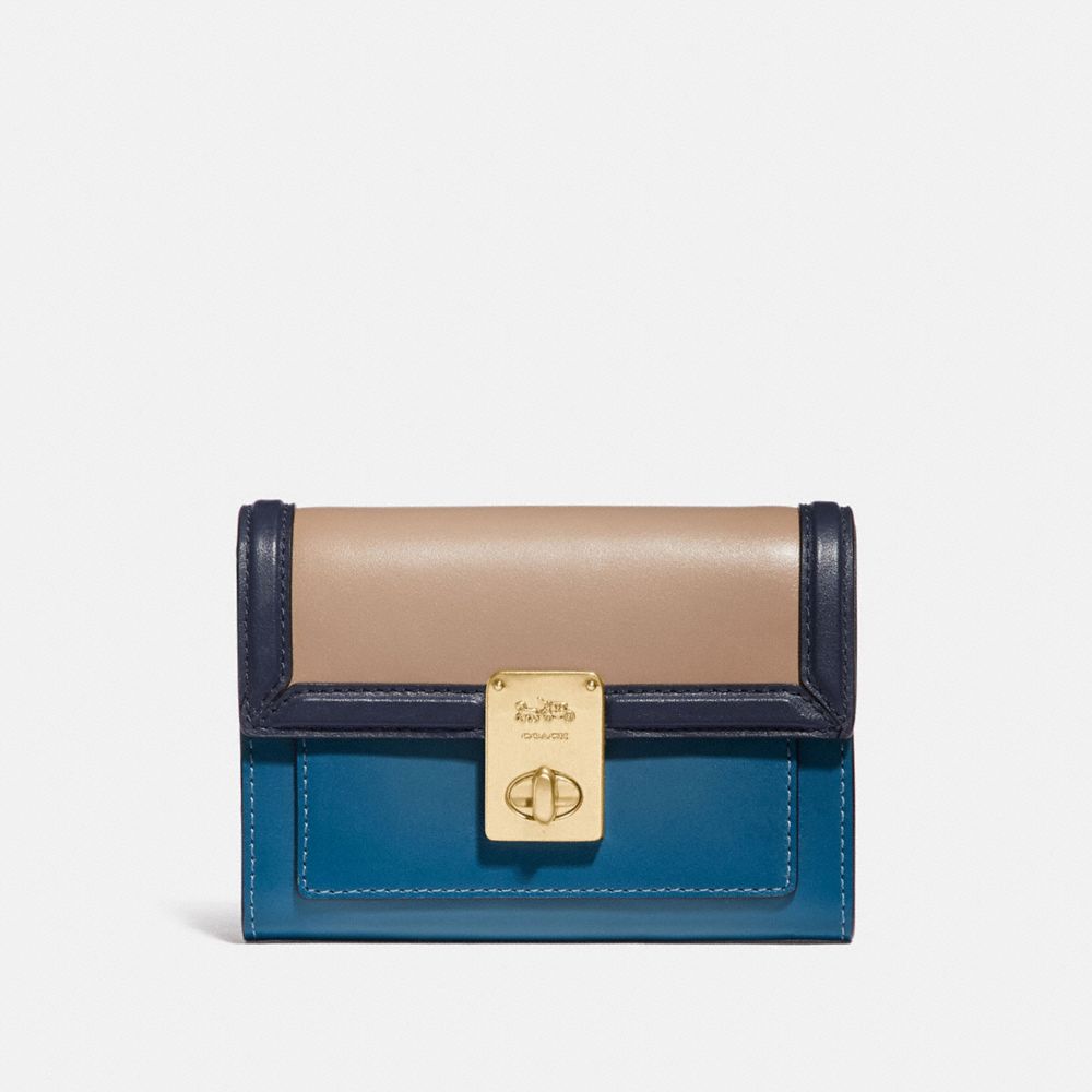 COACH 1093 HUTTON WALLET IN COLORBLOCK B4/LAKE-MULTI