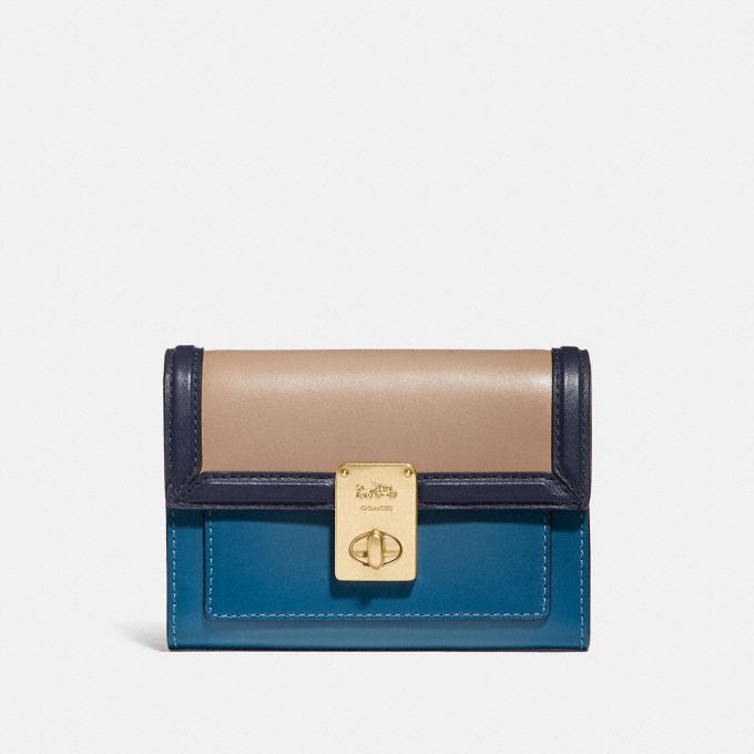 公式 Coach コーチ ハットン ウォレット カラーブロック