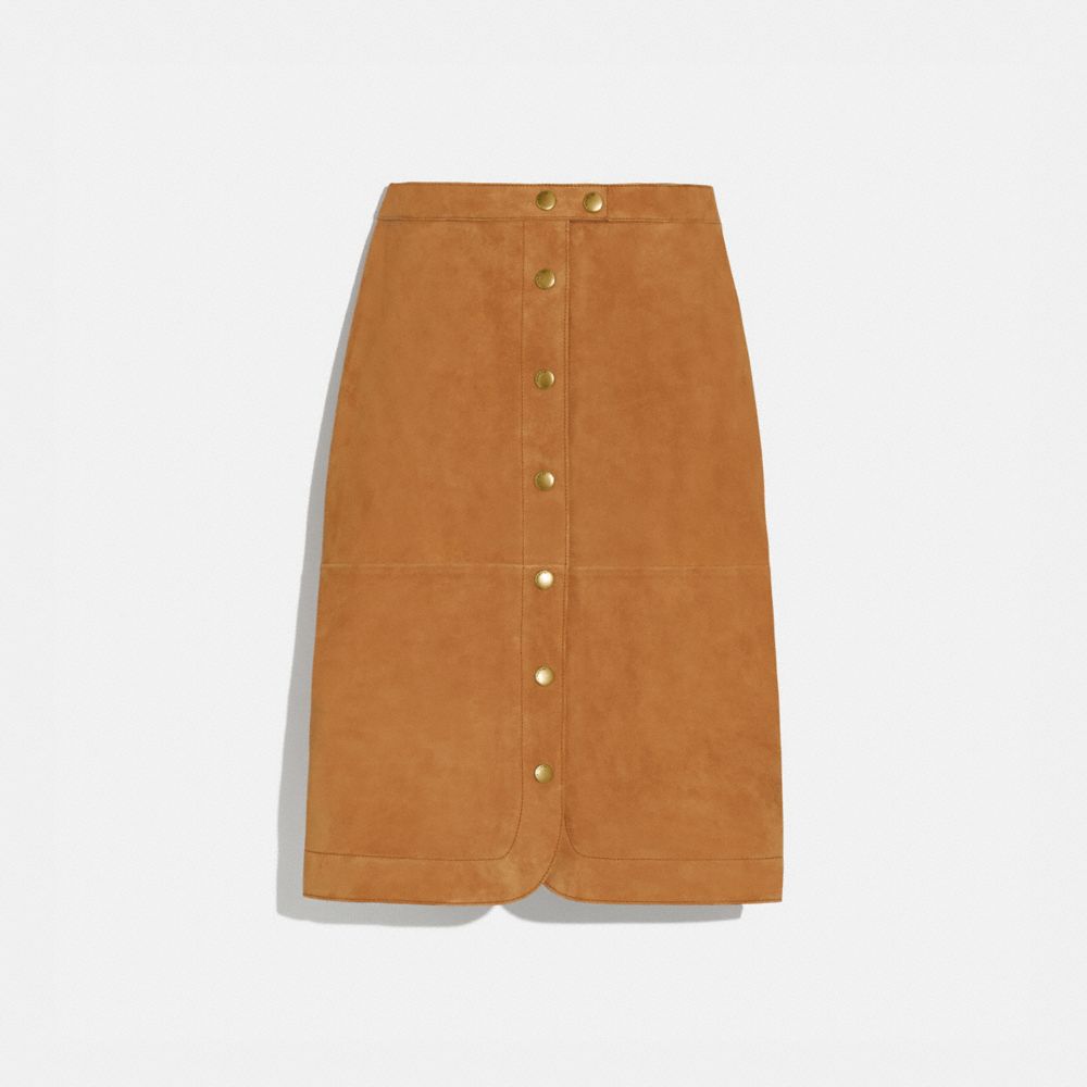 COACH 1099 - SUEDE SKIRT - CANYON | COACH WOMEN