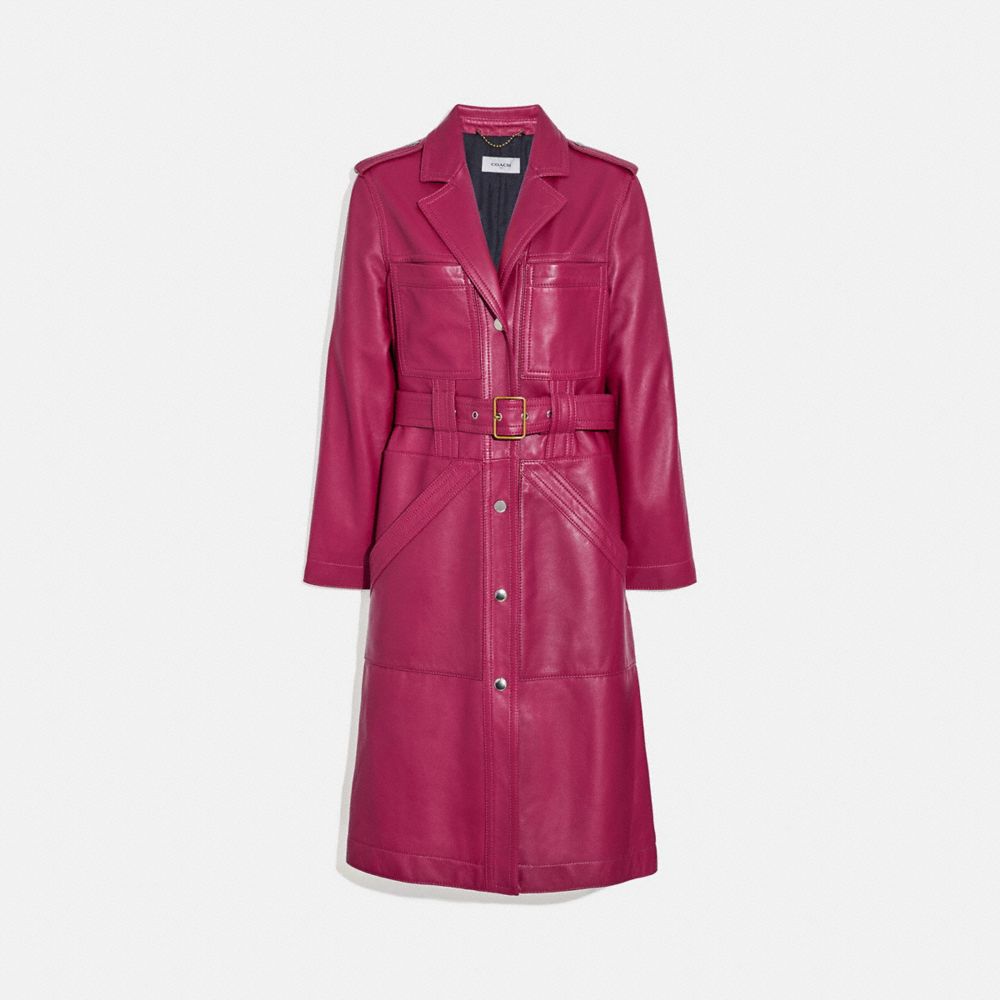 COACH 1113 - LEATHER TRENCH TWEED BERRY