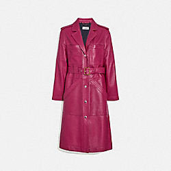 LEATHER TRENCH - TWEED BERRY - COACH 1113