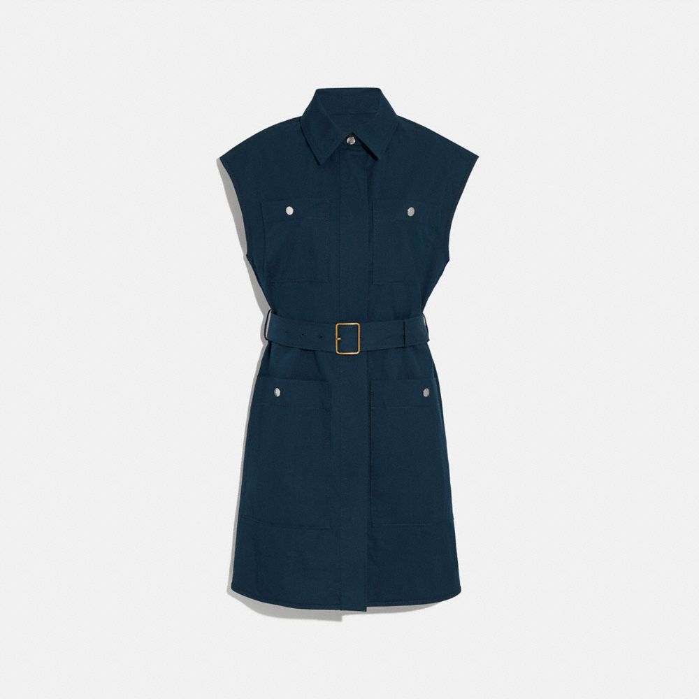COACH 1129 Trench Dress NAVY