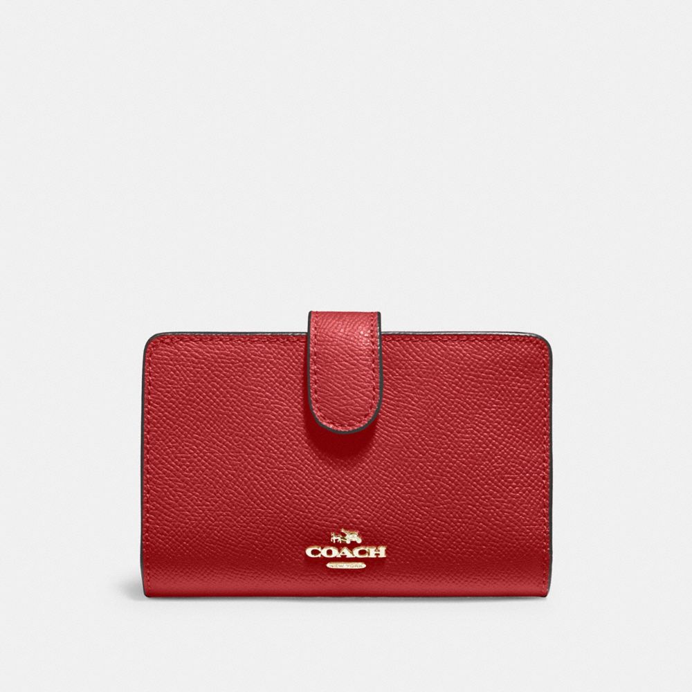 COACH 11484 MEDIUM CORNER ZIP WALLET IM/1941-RED