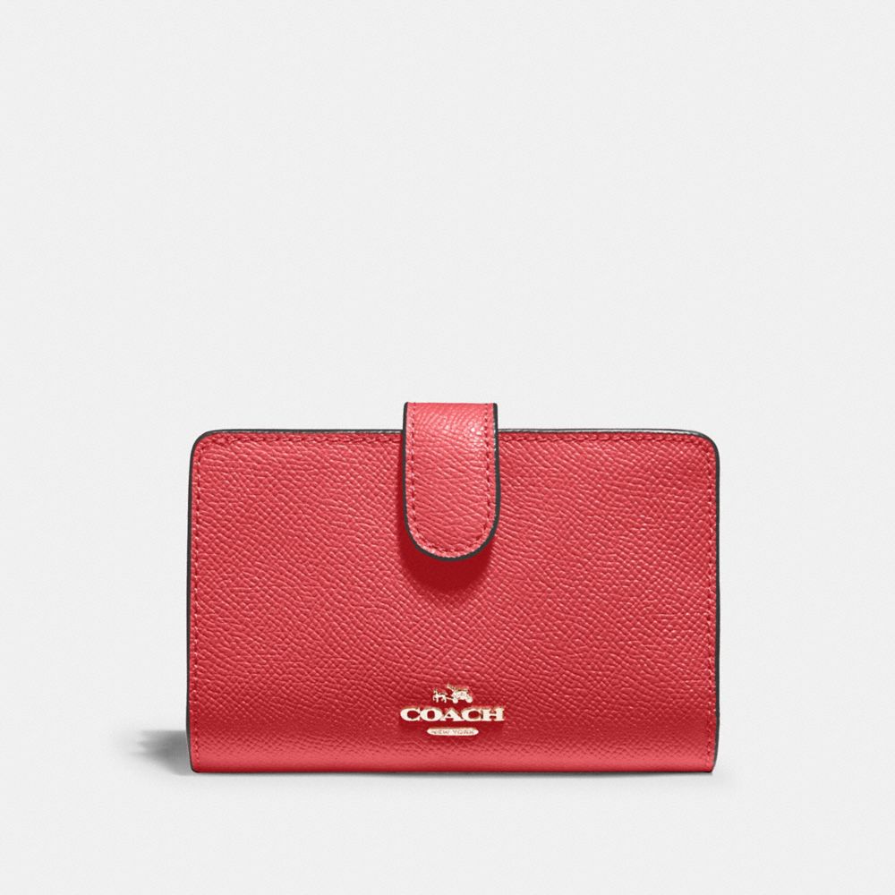 COACH 11484 - MEDIUM CORNER ZIP WALLET IM/POPPY