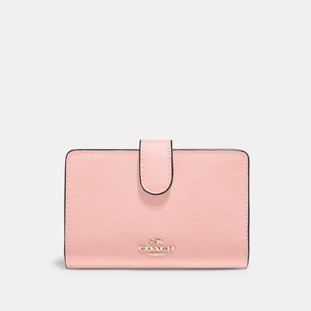 COACH 11484 MEDIUM CORNER ZIP WALLET IM/CANDY-PINK