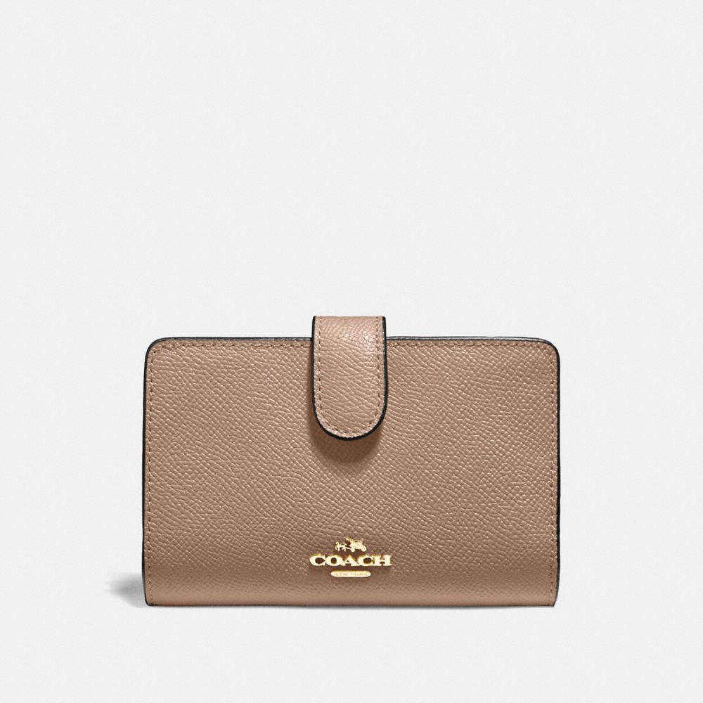 COACH 11484 Medium Corner Zip Wallet IM/TAUPE