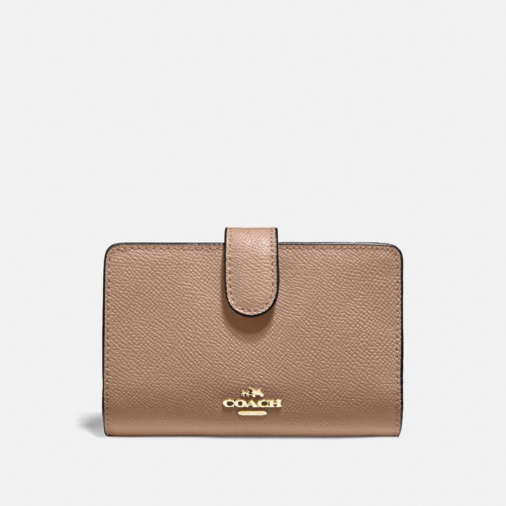 COACH MEDIUM CORNER ZIP WALLET - IM/TAUPE - 11484