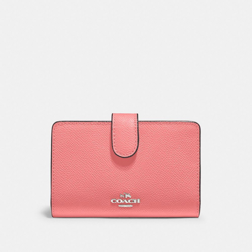 COACH 11484 - MEDIUM CORNER ZIP WALLET QB/PINK LEMONADE