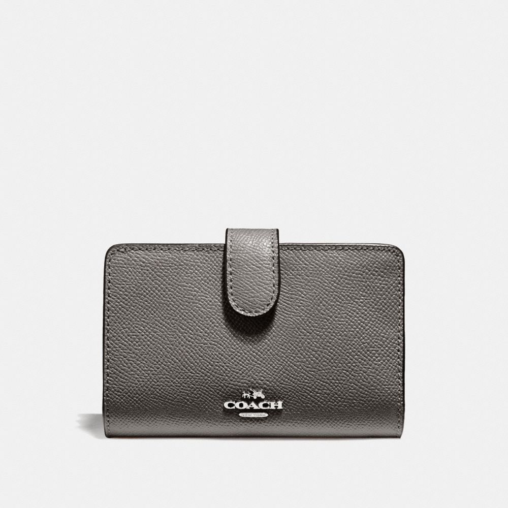 MEDIUM CORNER ZIP WALLET - SV/HEATHER GREY - COACH 11484