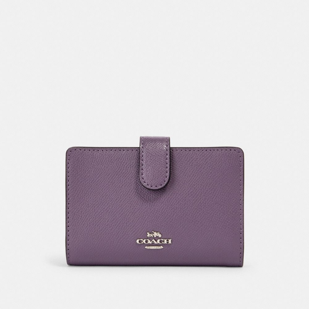 COACH 11484 MEDIUM CORNER ZIP WALLET SV/DUSTY LAVENDER