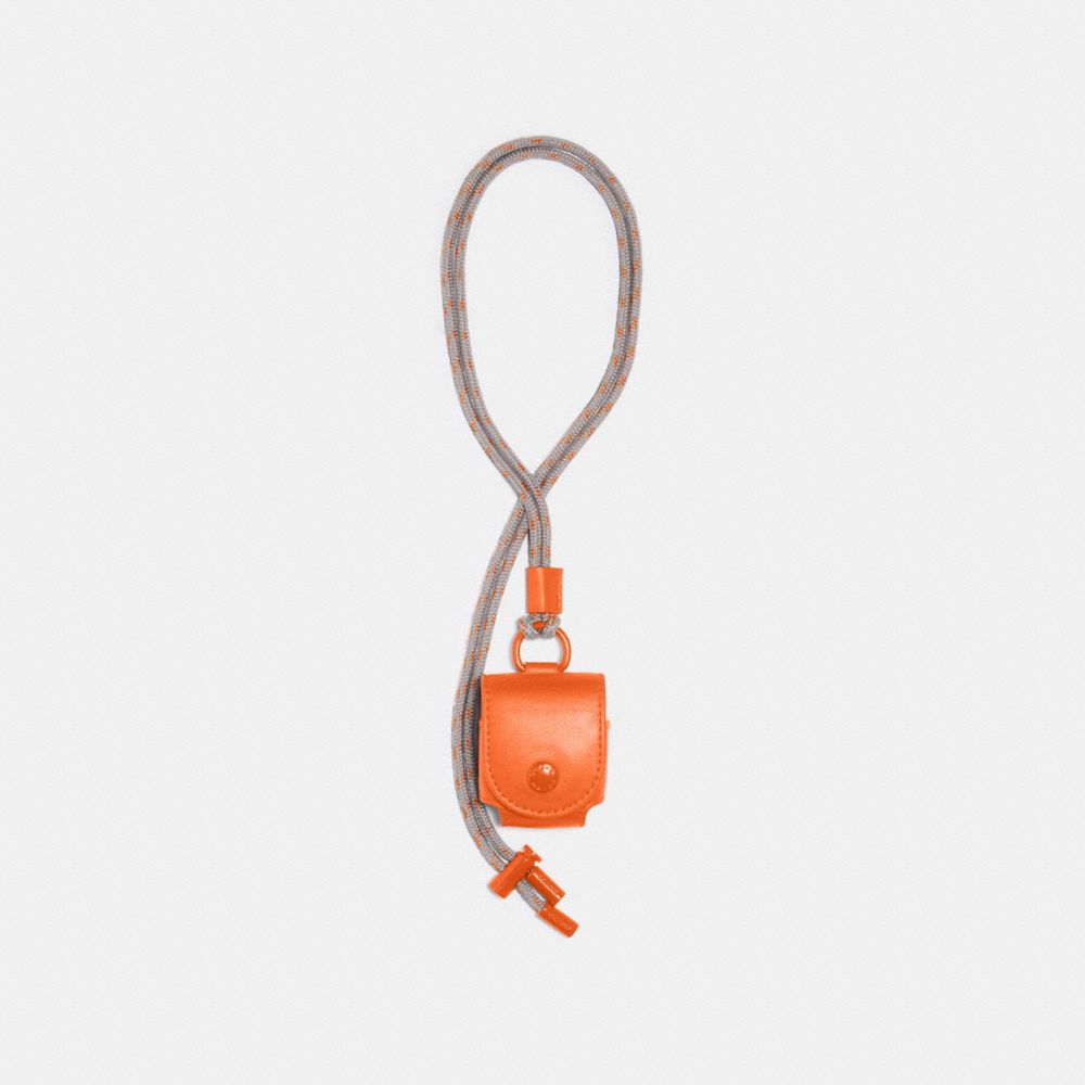 EARBUD CASE LANYARD - QB/SPICE ORANGE - COACH 1170