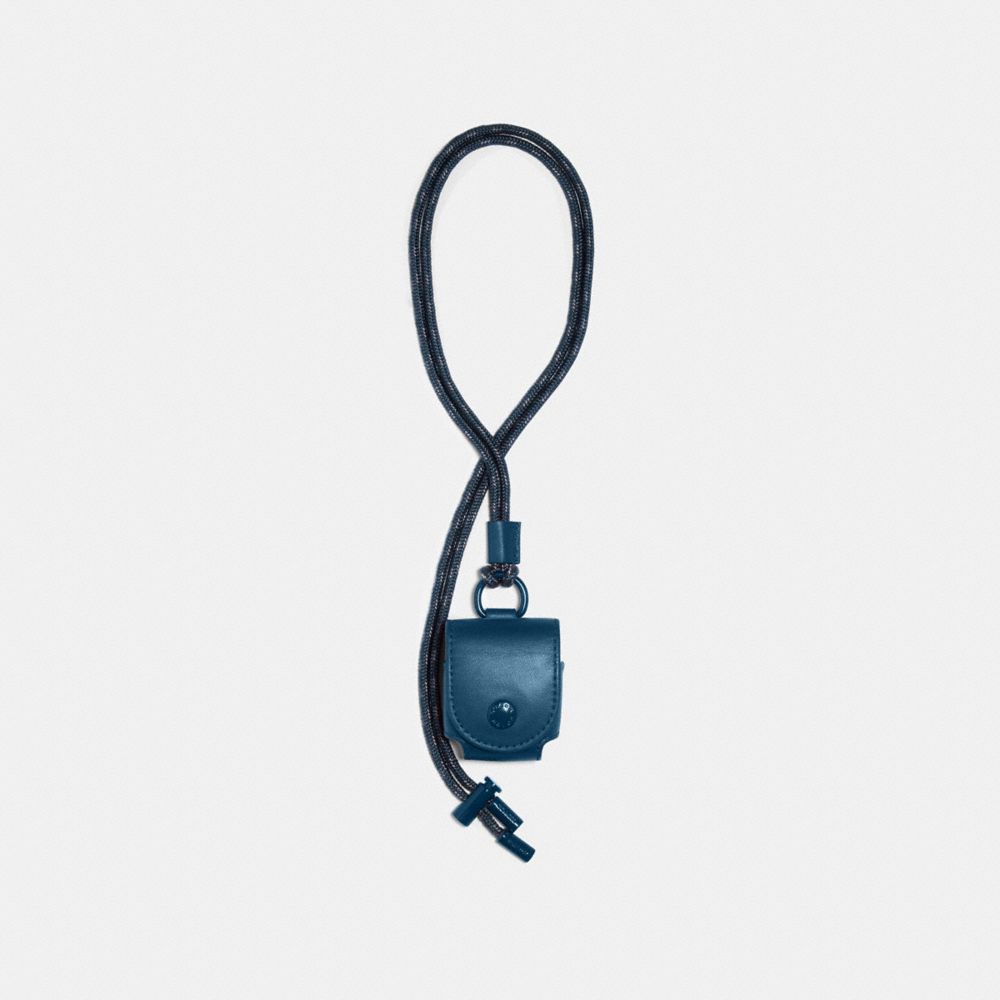 COACH 1170 - EARBUD CASE LANYARD QB/REEF BLUE