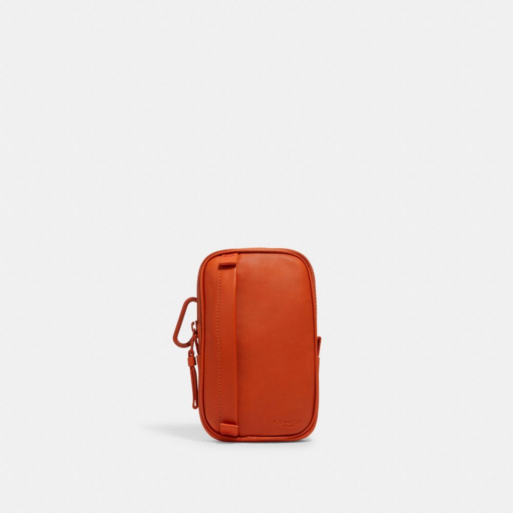 NORTH/SOUTH HYBRID POUCH - QB/SPICE ORANGE - COACH 1174